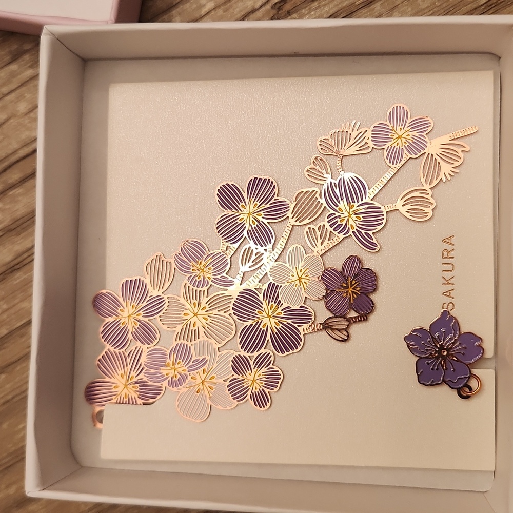 Plated metal bookmark